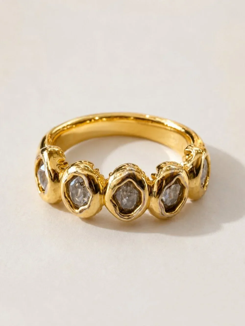 Alexis Bittar Molten Clear Crystal CZ Band Ring Sz. 8 NEW